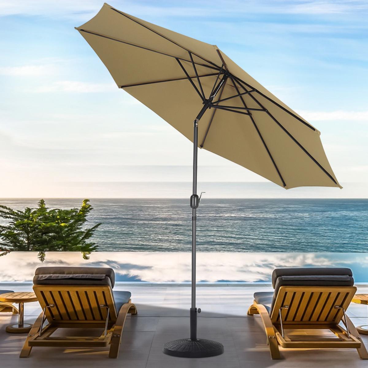 3M Length Patio Umbrella with Base - Dark Green – image 16