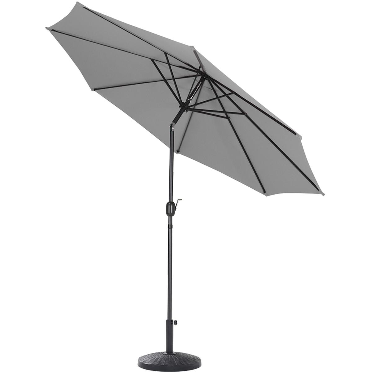 3M Length Patio Umbrella with Base - Dark Green – image 19