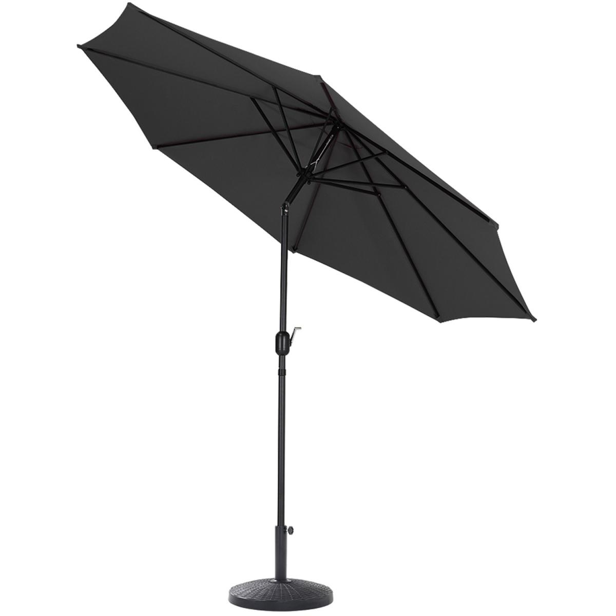 3M Length Patio Umbrella with Base - Dark Green – image 29