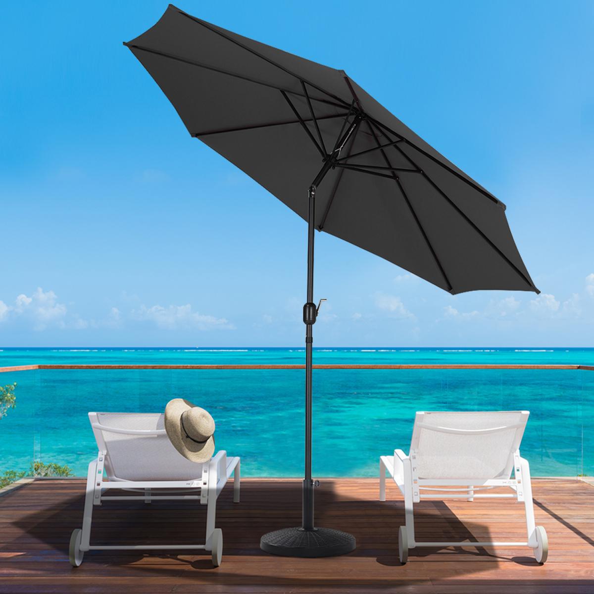 3M Length Patio Umbrella with Base - Dark Green – image 30