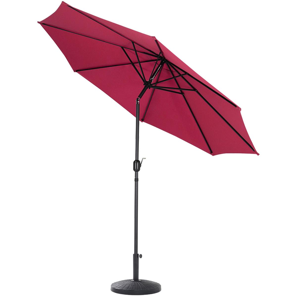3M Length Patio Umbrella with Base - Dark Green – image 5