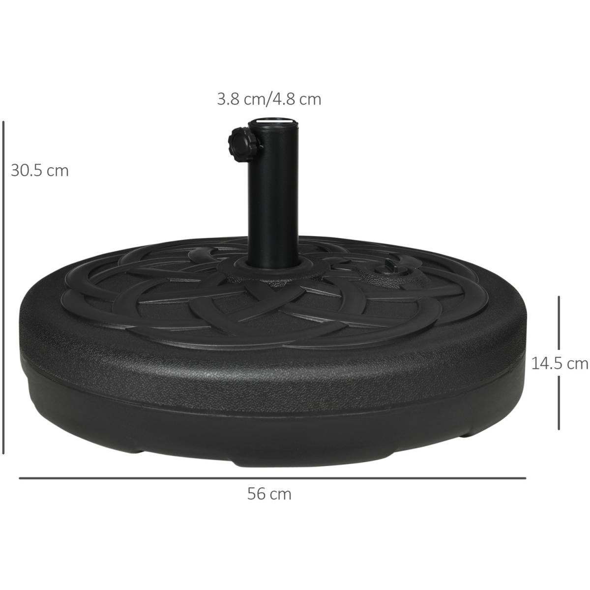 Garden Parasol Base Umbrella Stand Weight - Black – image 2