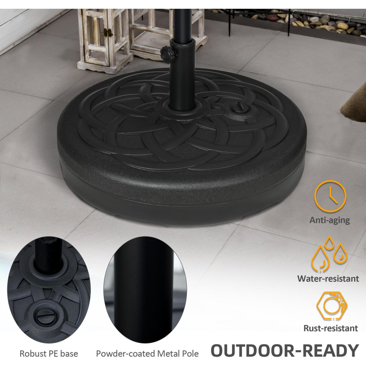 Garden Parasol Base Umbrella Stand Weight - Black – image 6