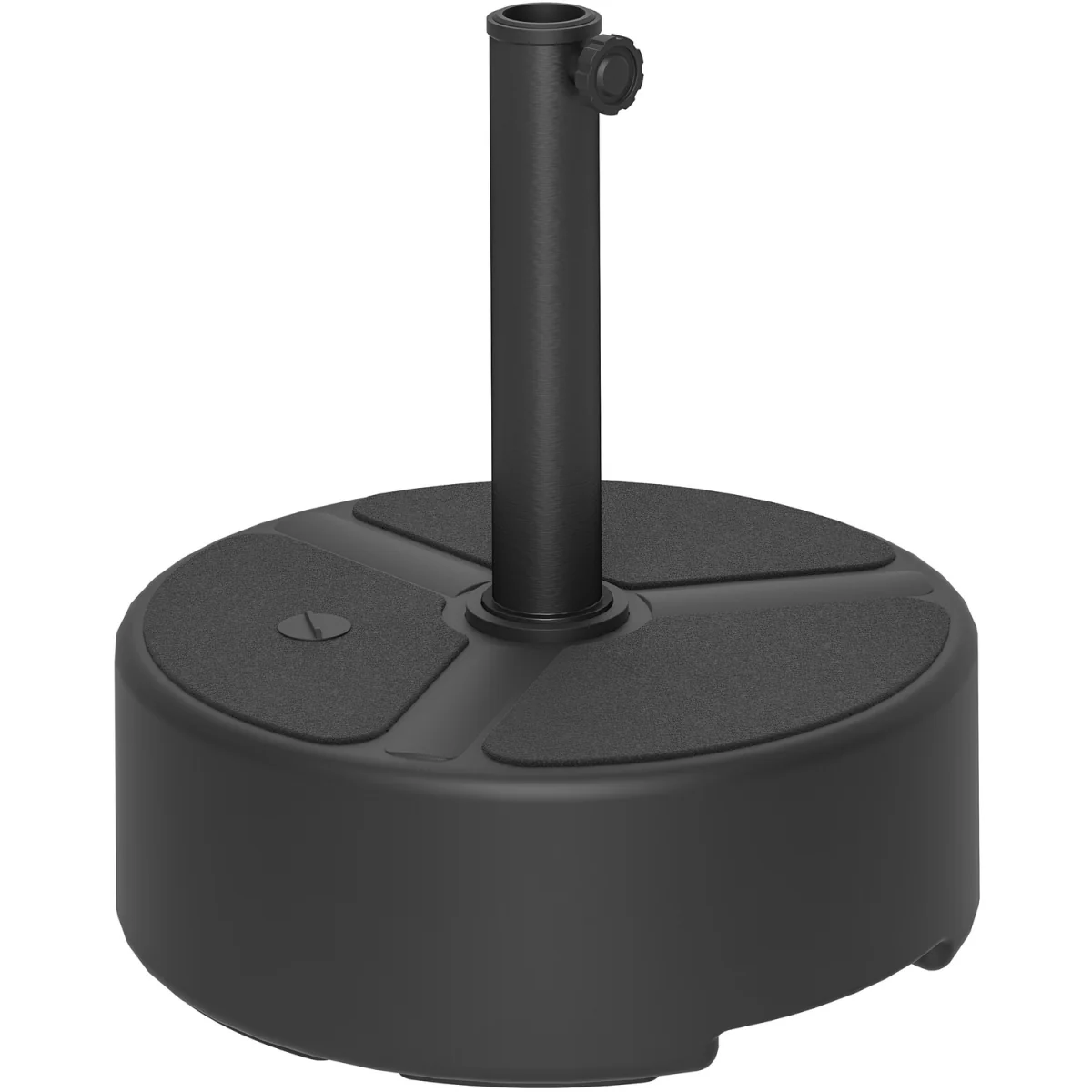 Outsunny SandWater Filled Parasol Stand Garden Parasol Base - Black – image 3
