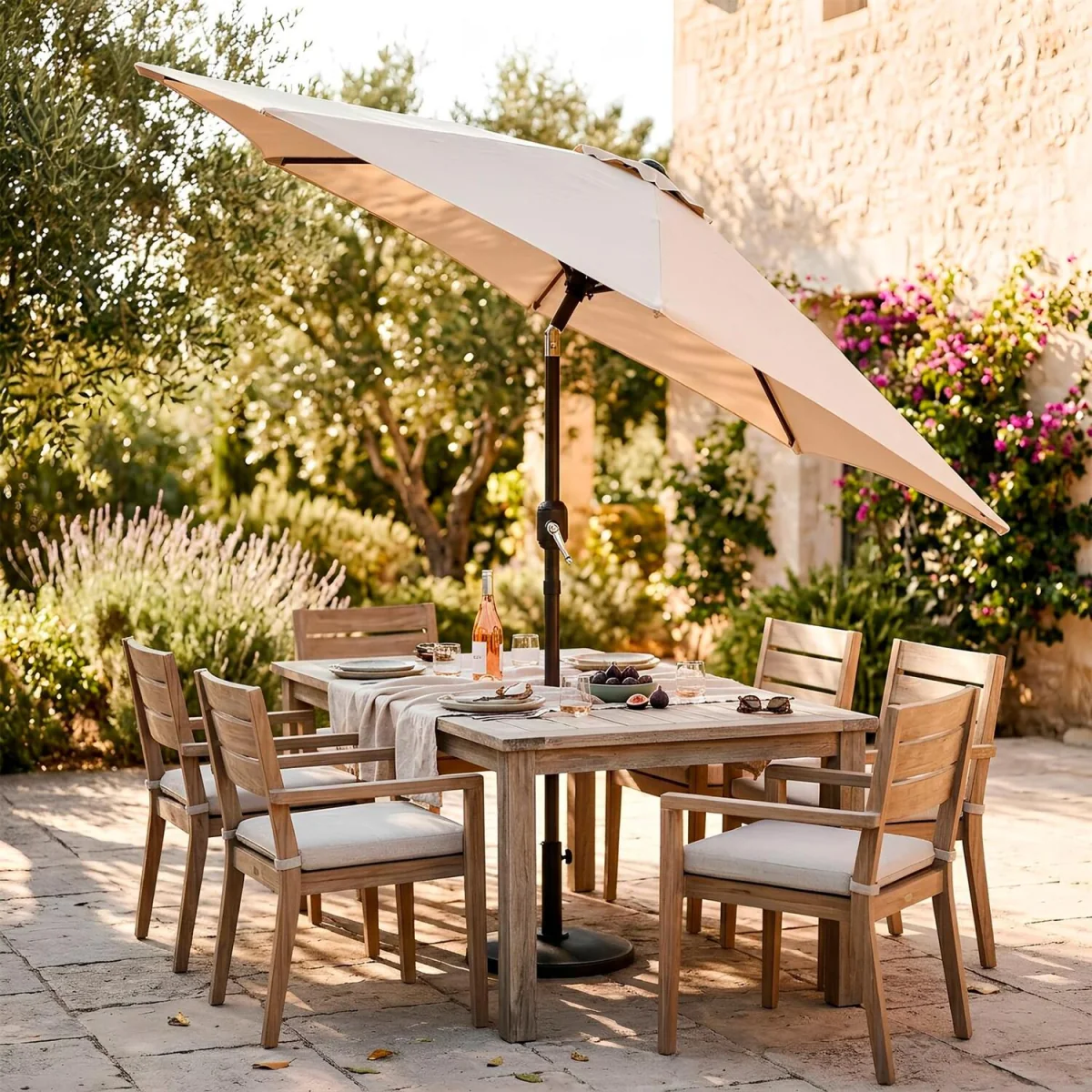 Tilting Garden Parasol - 2.7M - Green – image 5