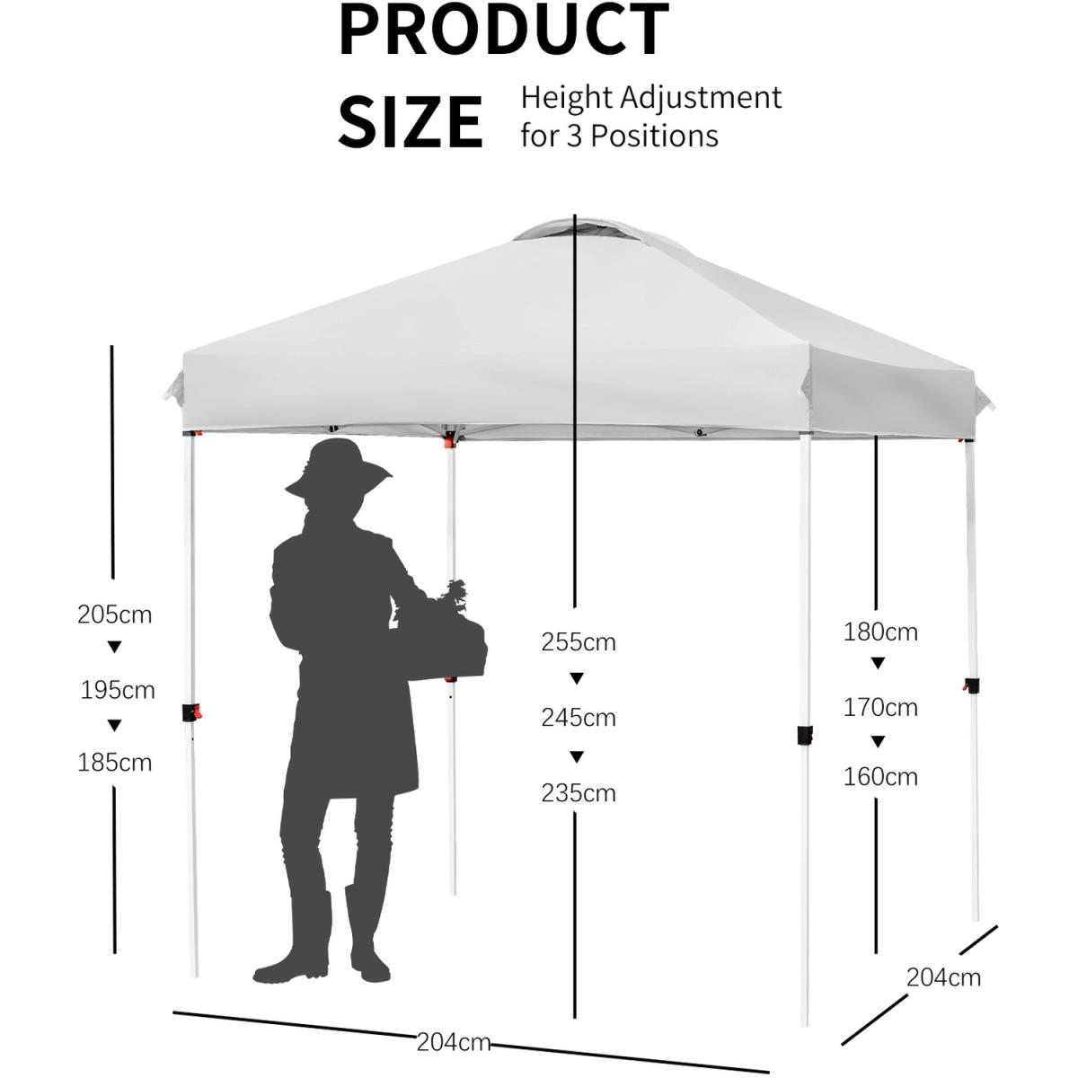 Adjustable Pop-up Canopy Tent Grey - Grey – image 3