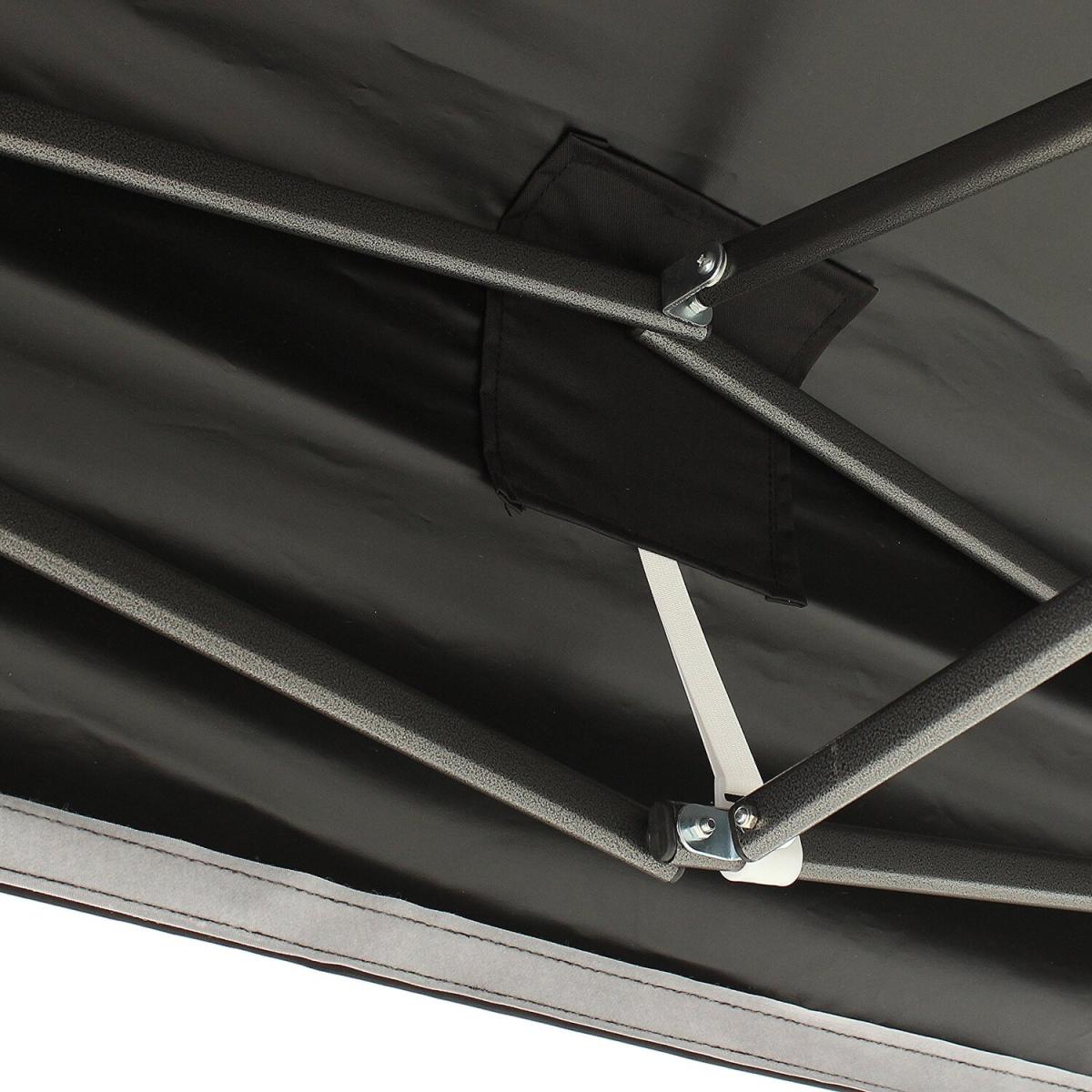 3x3m Fully Waterproof Pop up Gazebo With 4 Side Walls and Accessory Pack - Black – image 2