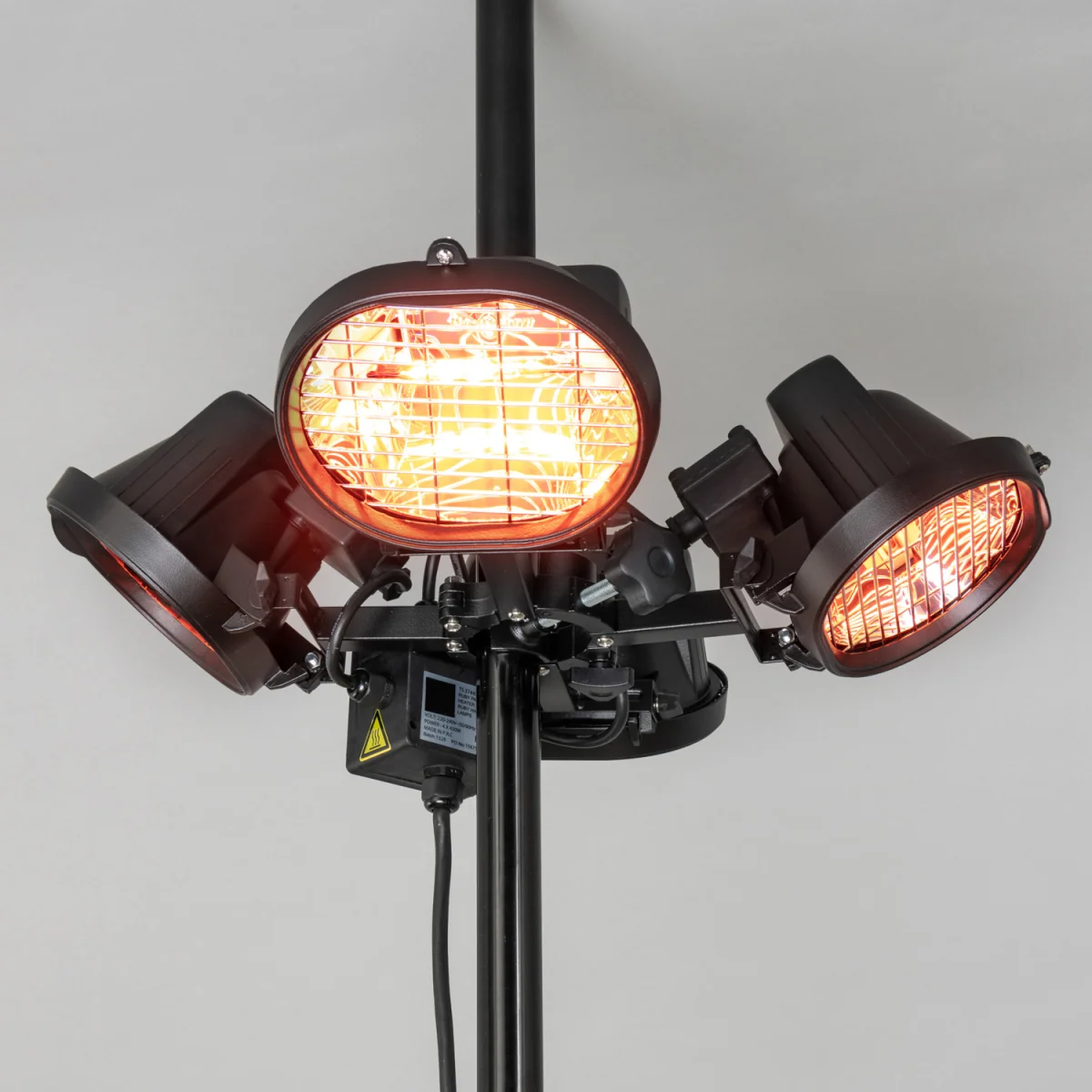Parasol Outdoor Patio Heater Halogen 4 Lamp - Black – image 2