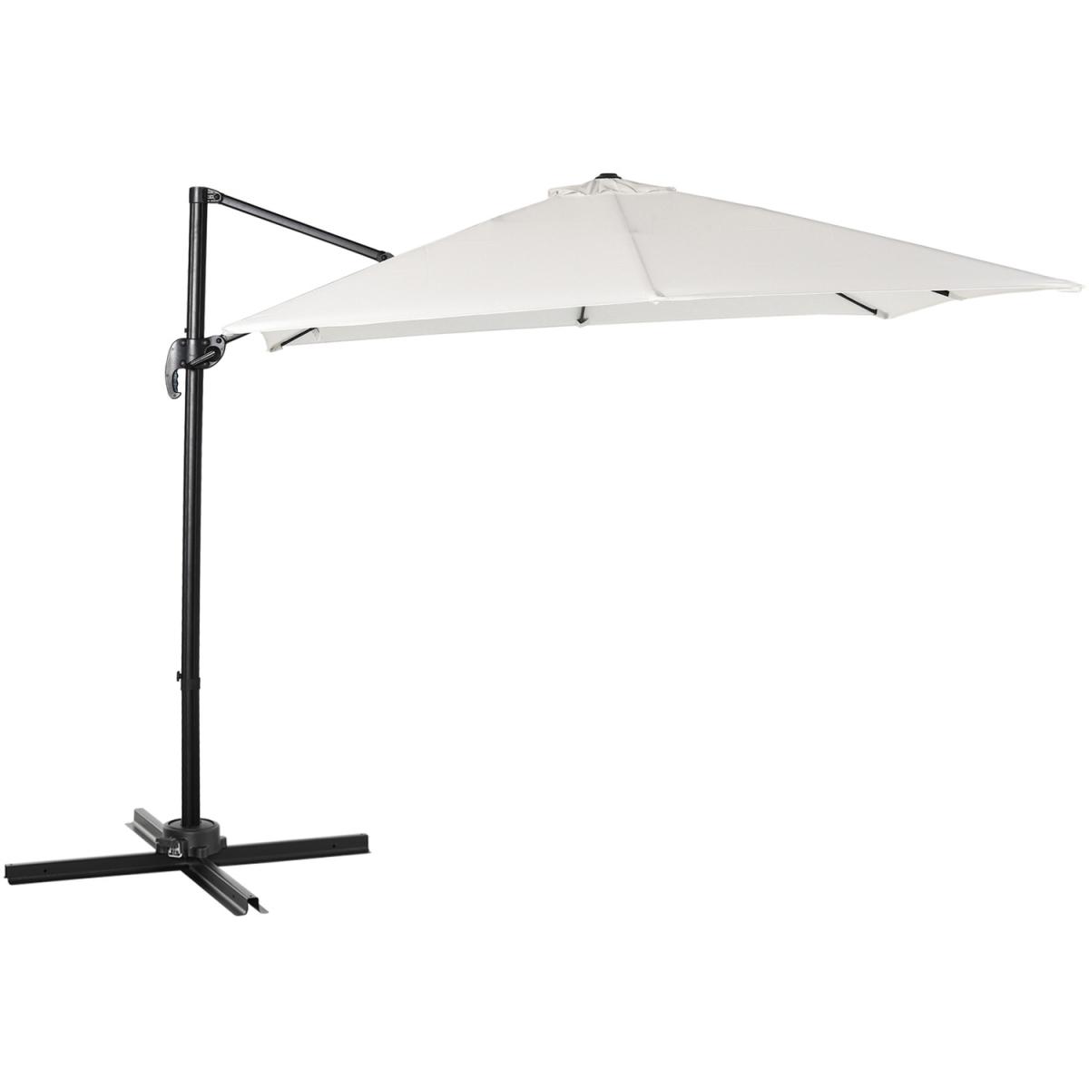 2.7m Outdoor Cantilever Roma Parasol 360 Rotating - Dark Grey – image 11