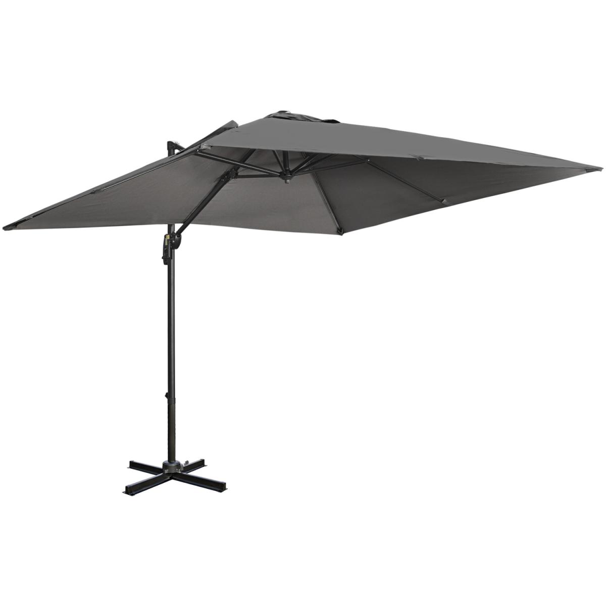 2.7m Outdoor Cantilever Roma Parasol 360 Rotating - Dark Grey – image 21