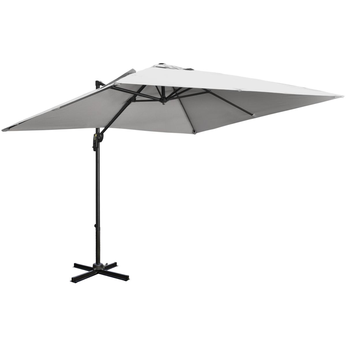 2.7m Outdoor Cantilever Roma Parasol 360 Rotating - Dark Grey – image 27