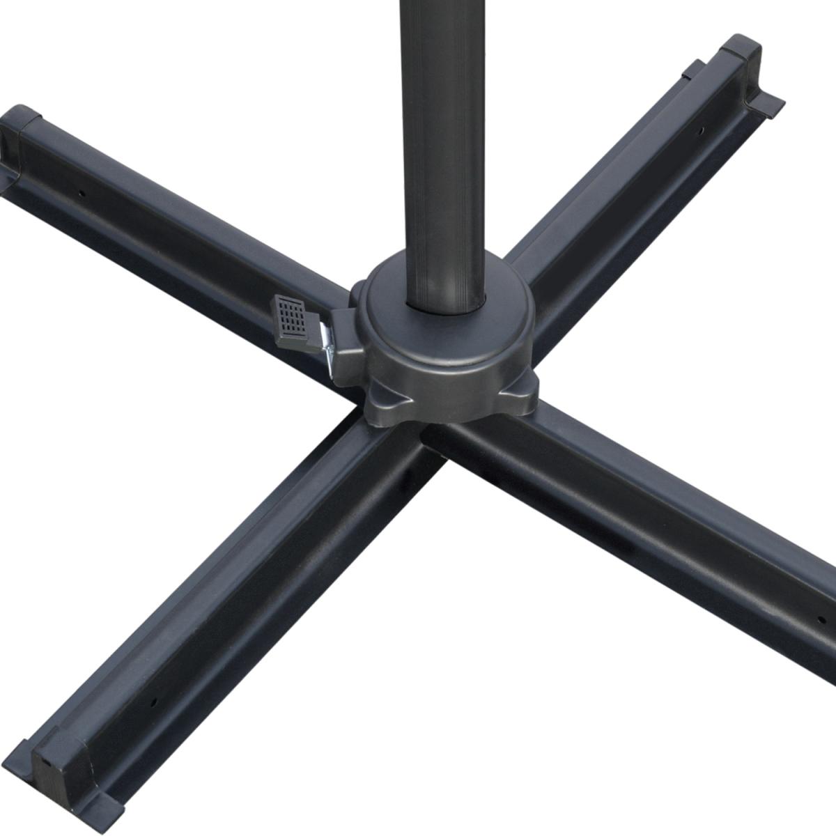 2.7m Outdoor Cantilever Roma Parasol 360 Rotating - Dark Grey – image 28