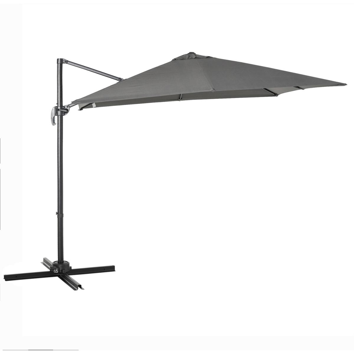 2.7m Outdoor Cantilever Roma Parasol 360 Rotating - Dark Grey – image 6