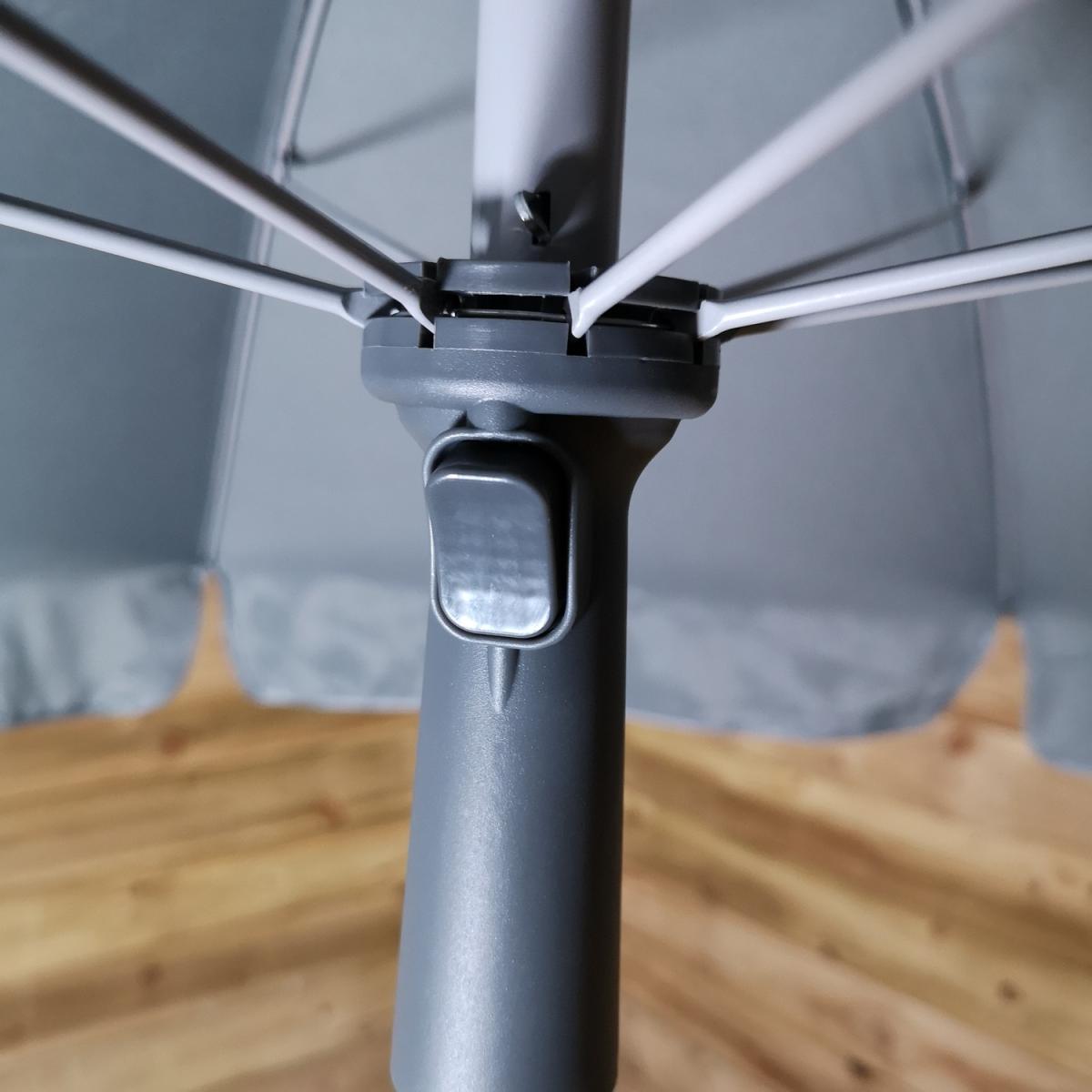 2m Parasol Umbrella with Tilt Action for Garden or Patio in Grey - Grey – image 3