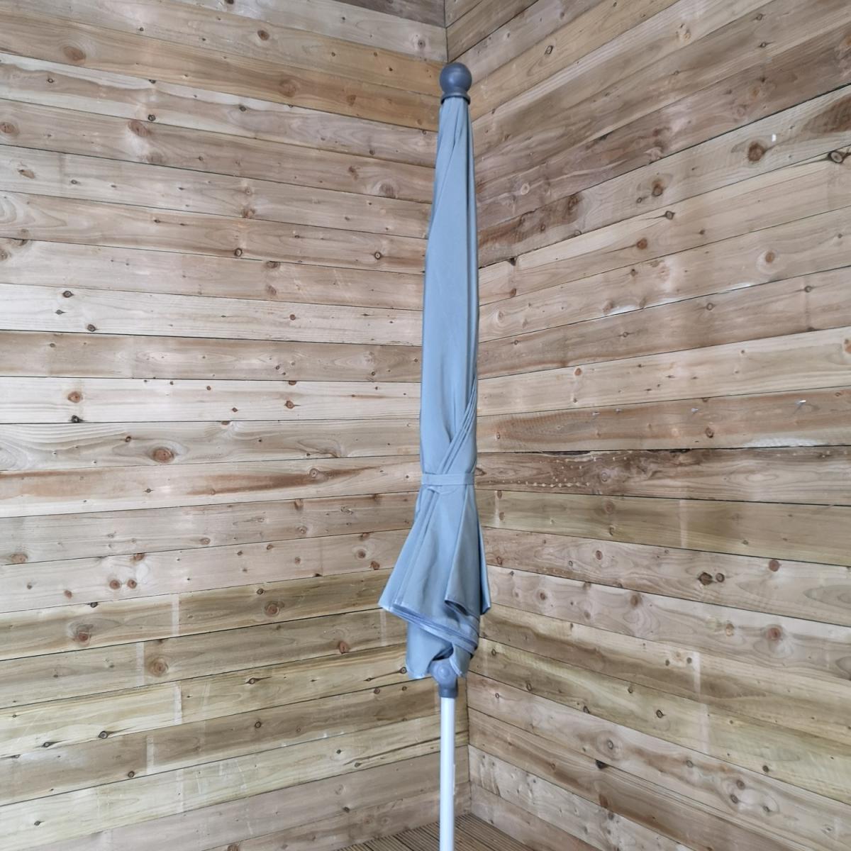 2m Parasol Umbrella with Tilt Action for Garden or Patio in Grey - Grey – image 4