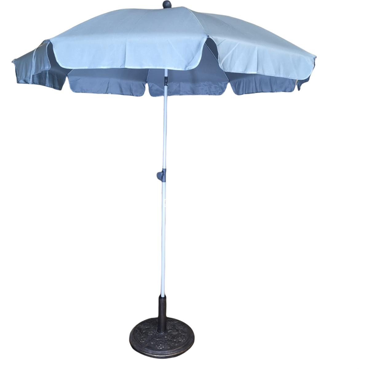 2m Parasol Umbrella with Tilt Action for Garden or Patio in Grey - Grey – image 6