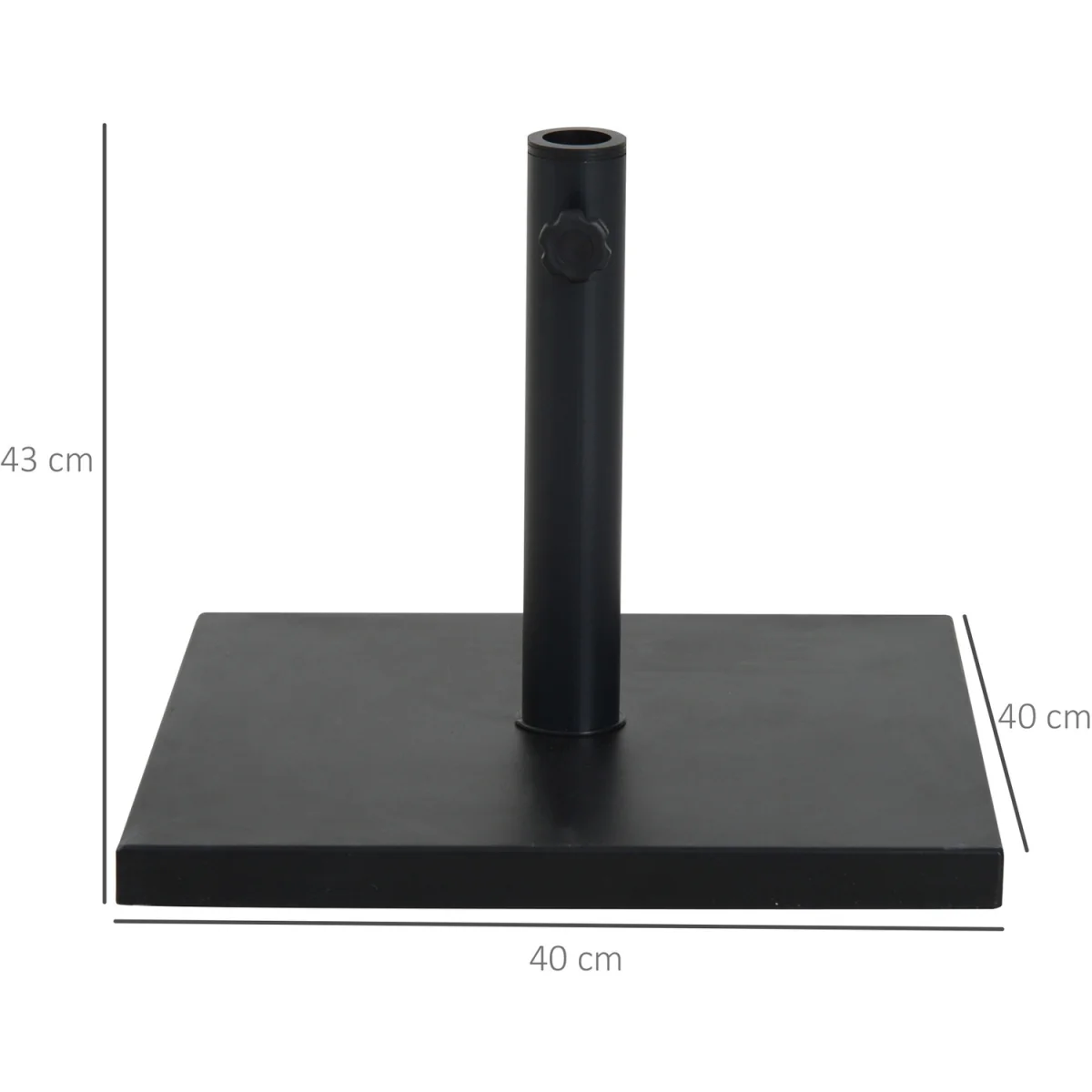 11kg Square Parasol Base - Black – image 3