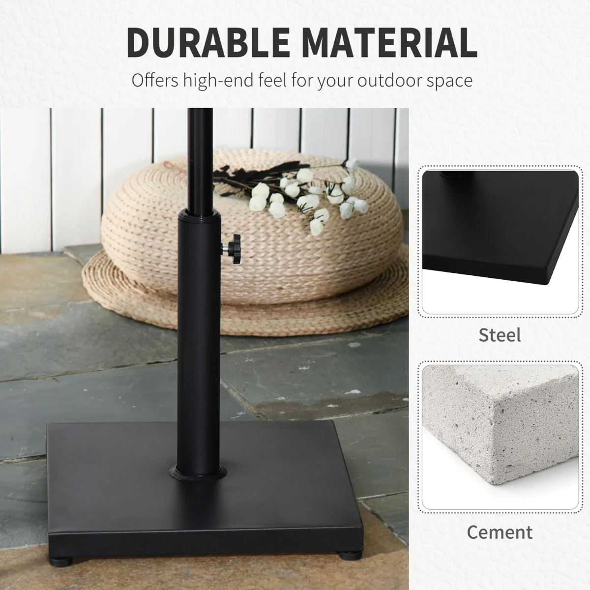 11kg Square Parasol Base - Black – image 5