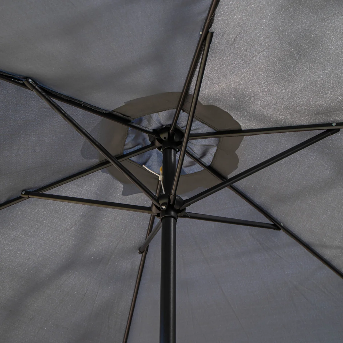 2.7m Havana Garden Patio Parasol with Crank Handle in Grey with 9kg Base Included - Grey – image 3