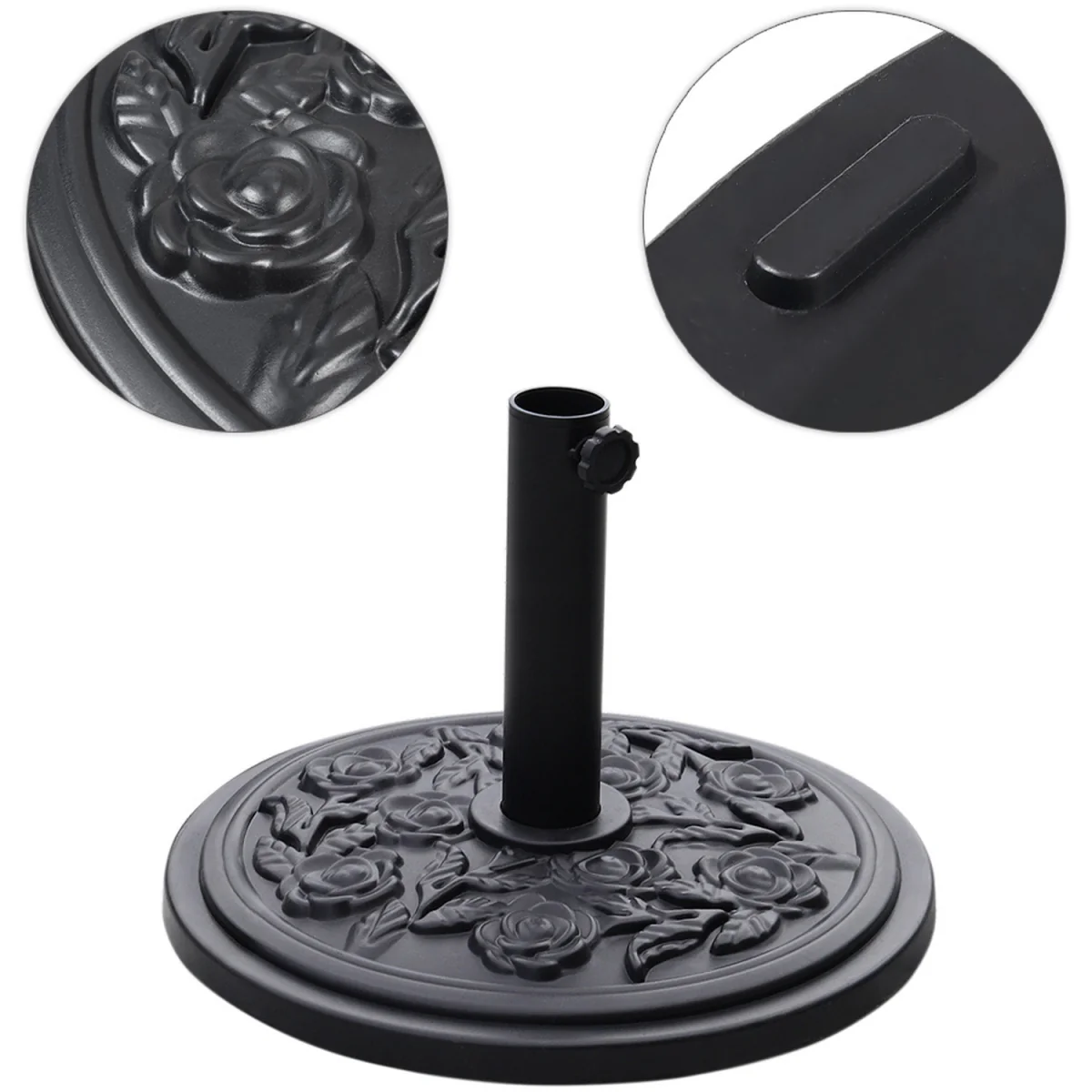 Cement Freestanding Parasol Base - Black – image 4