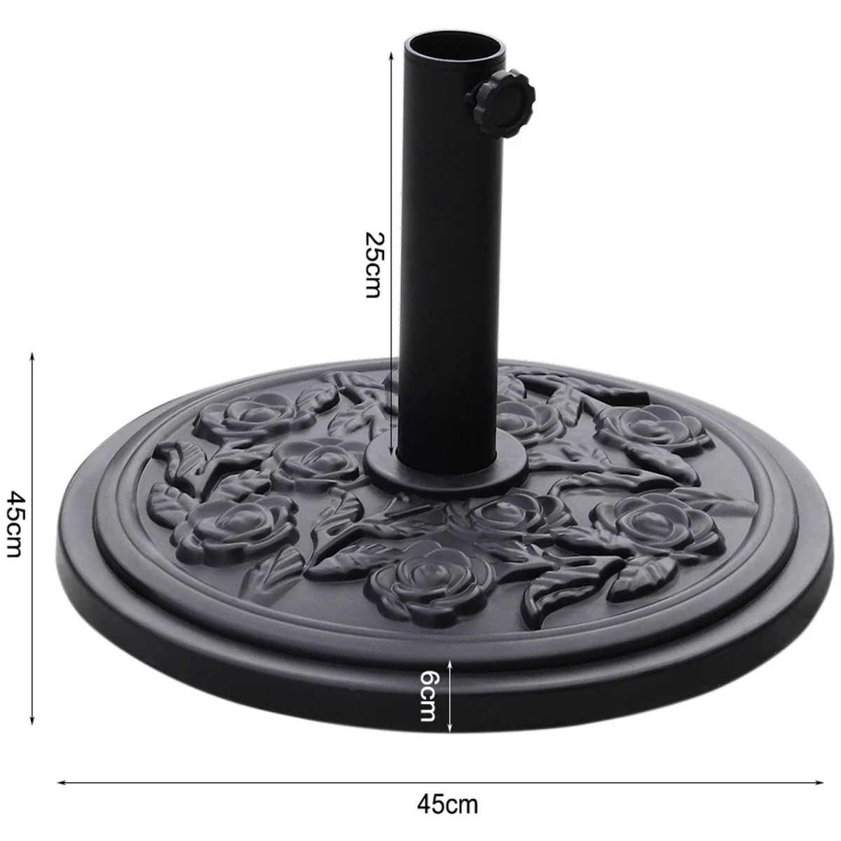 Cement Freestanding Parasol Base - Black – image 5