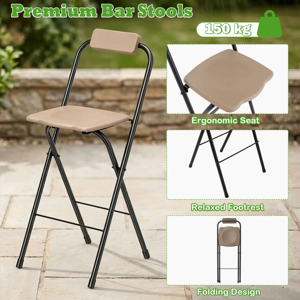 Costway 3 Piece Outdoor BBQ Canopy - Brown – image 5