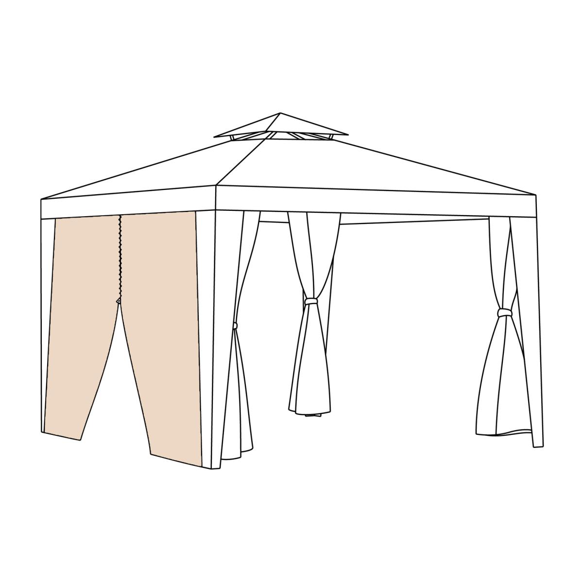 Replacement Garden Gazebo Side Panels - Green / Door