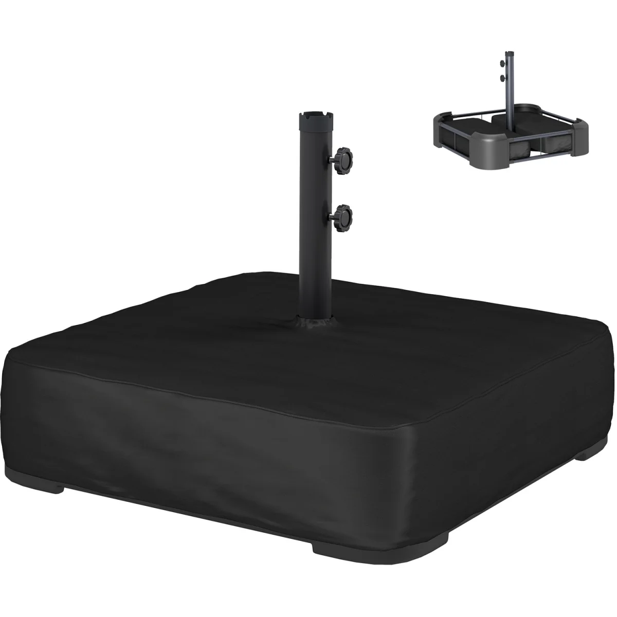 Outsunny Garden Parasol Base 80 kg Sand Filled - Black – image 9