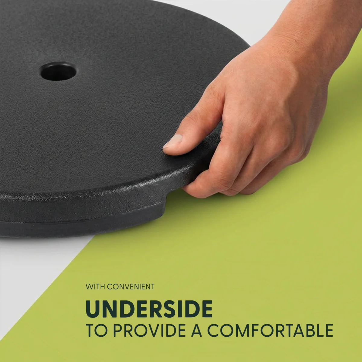 Cast Iron Effect Parasol Base - Black (Plain) / 20kg – image 2