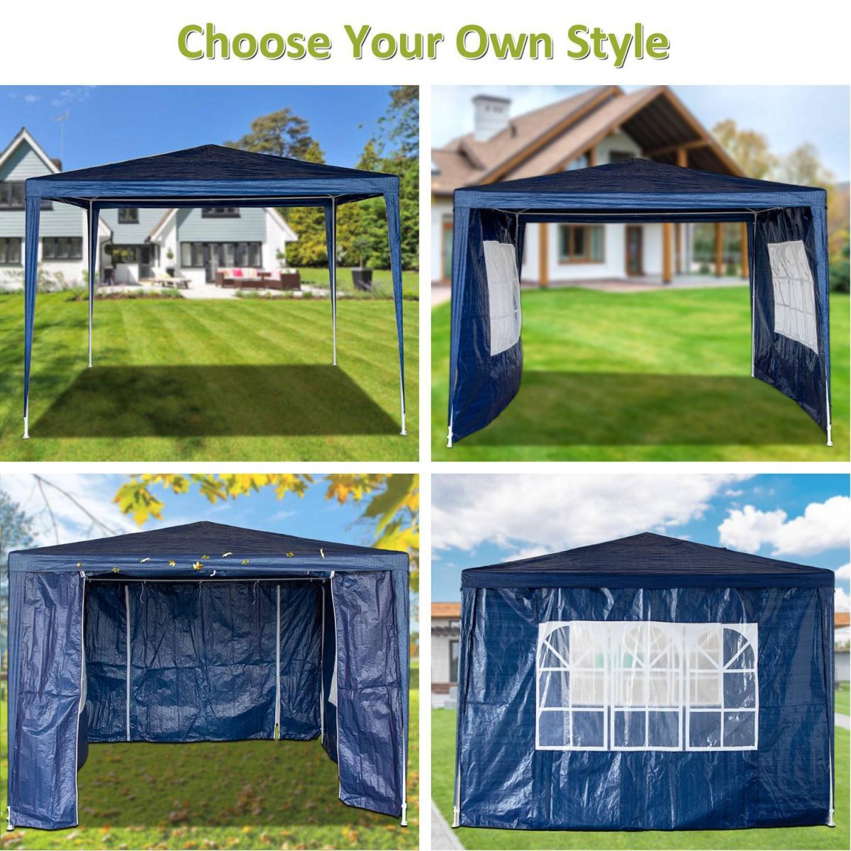 BIRCHTREE Gazebo PE 3X3M PEG01 - Blue – image 2