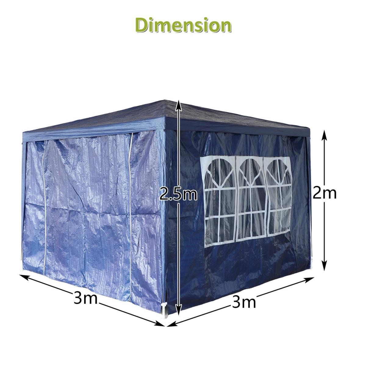 BIRCHTREE Gazebo PE 3X3M PEG01 - Blue – image 3