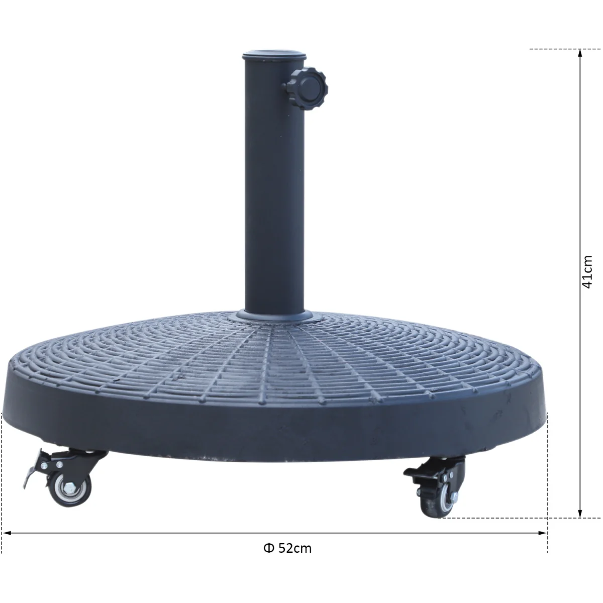 Resin Patio Umbrella Base Parasol Stand - Black – image 2