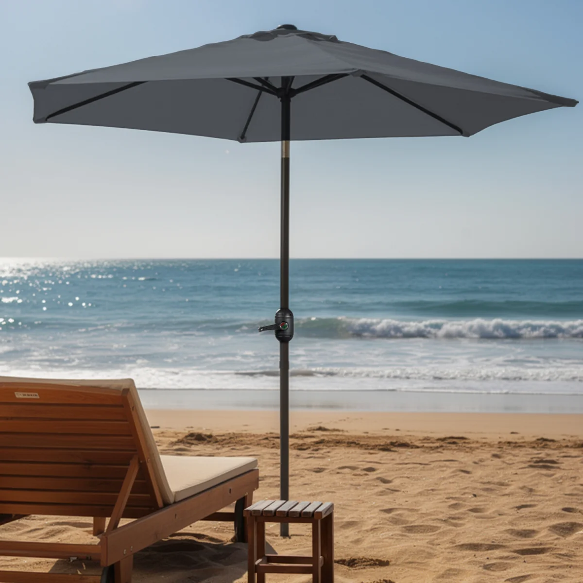 2.7M Tilting Parasol Umbrella - Grey – image 11