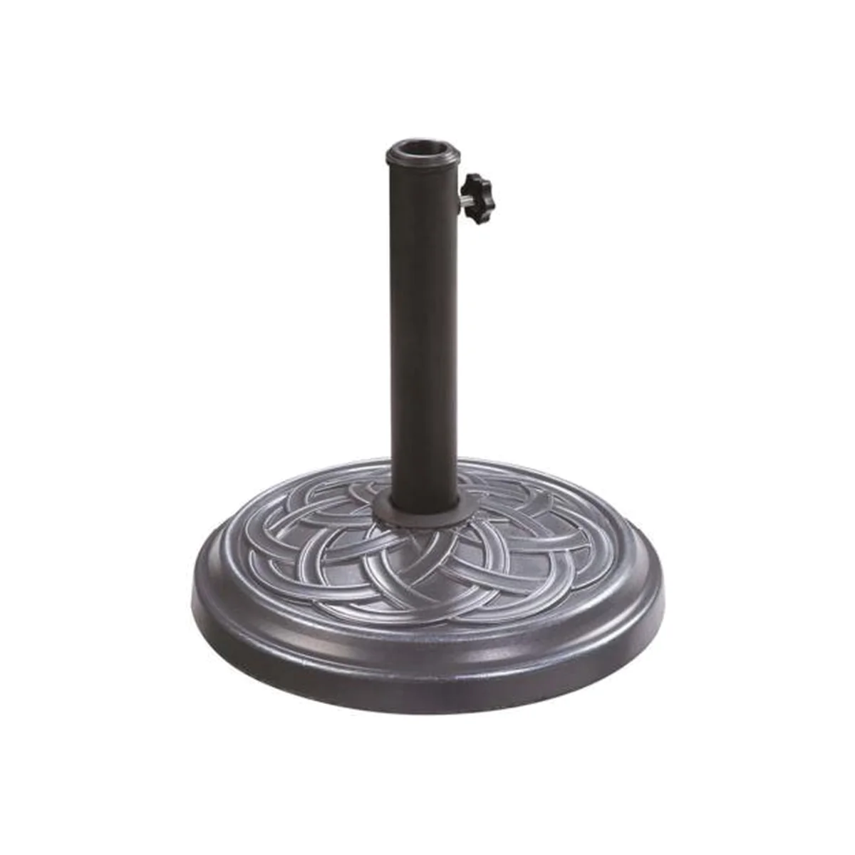 12kg Metal Effect Parasol Base for Garden Patio Parasol - Black