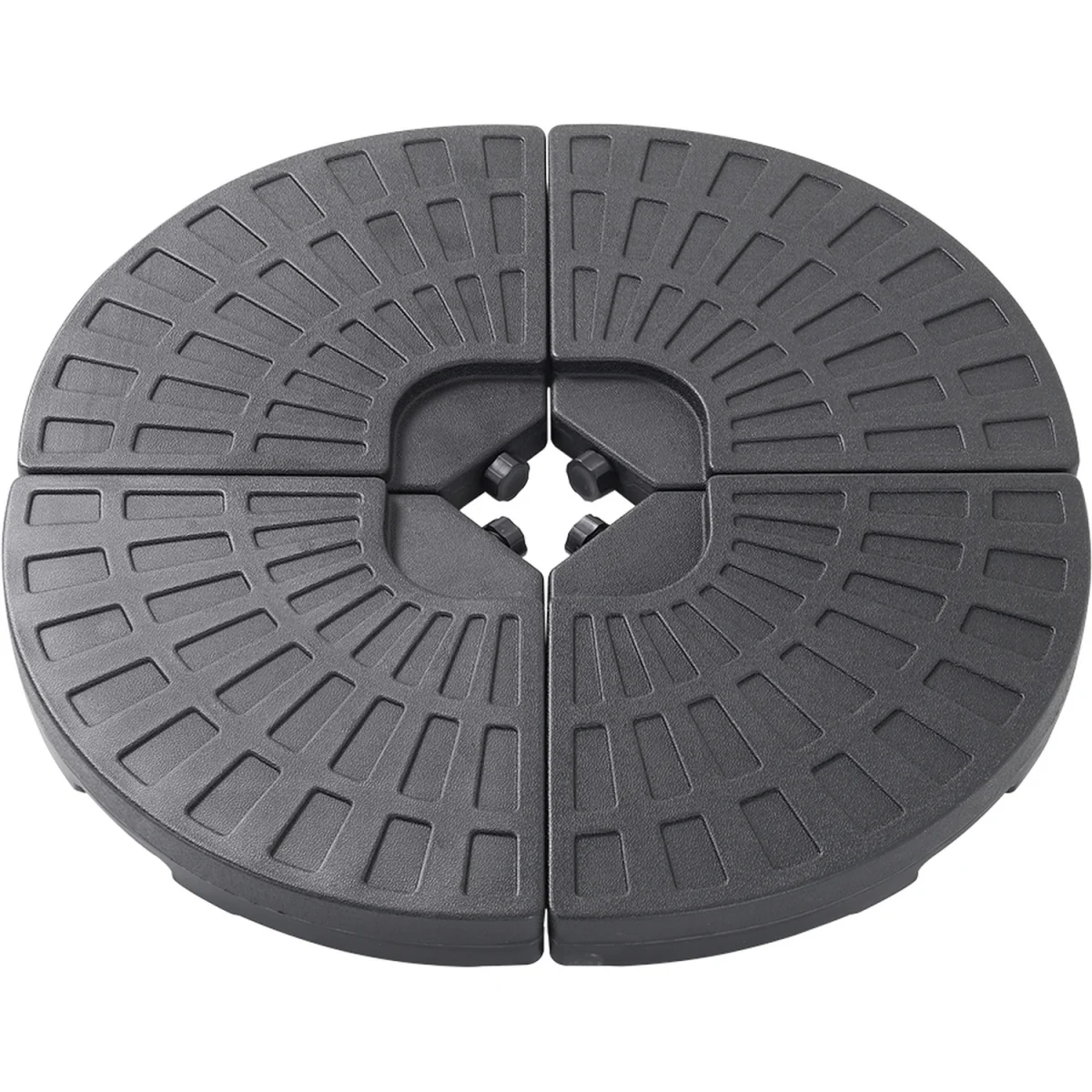 Heavy-Duty 4-Piece Parasol Base with HDPE Build - Black – image 4