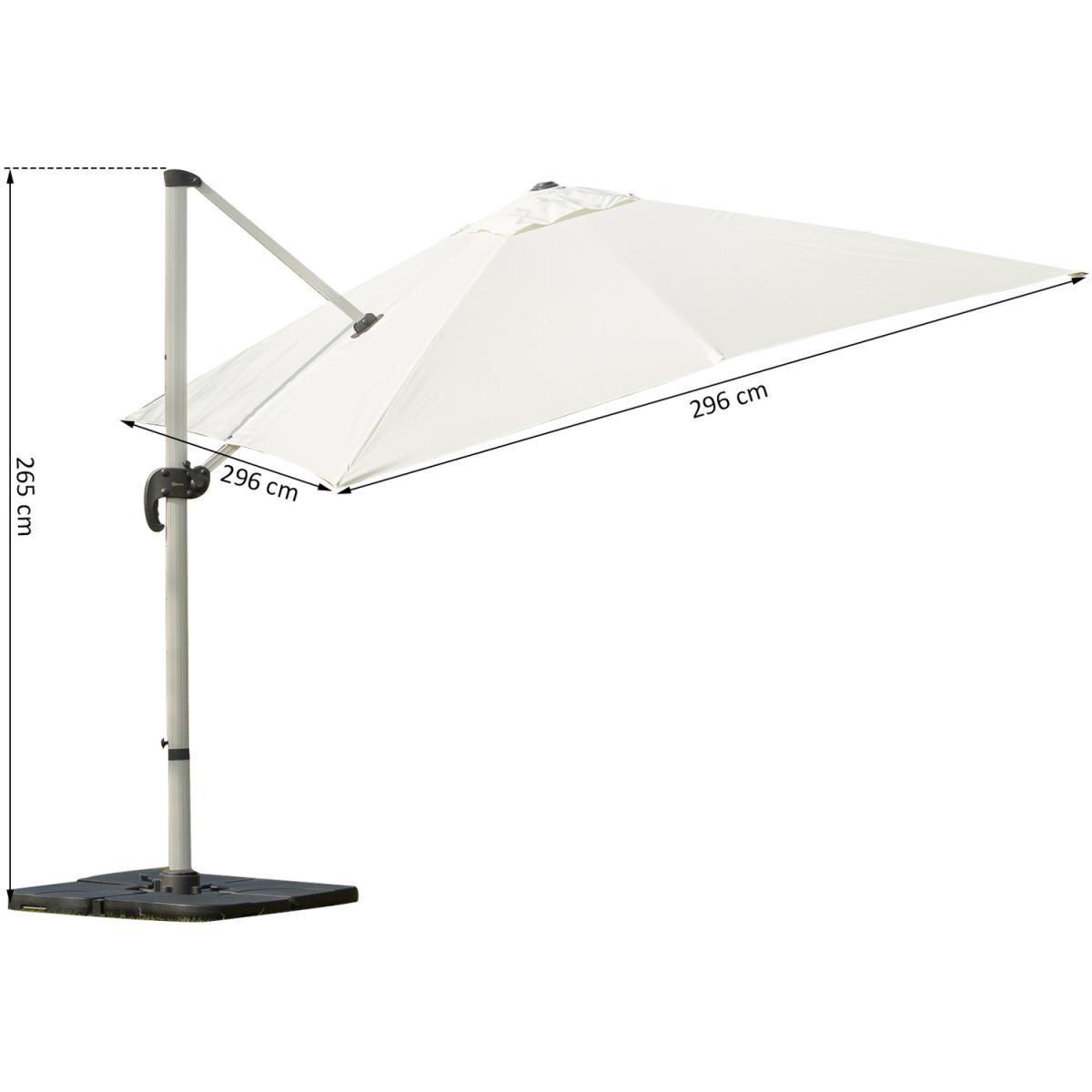 Square 3m Patio Parasol - Green – image 15