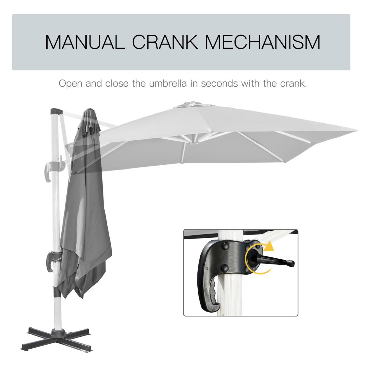 Square 3m Patio Parasol - Green – image 21