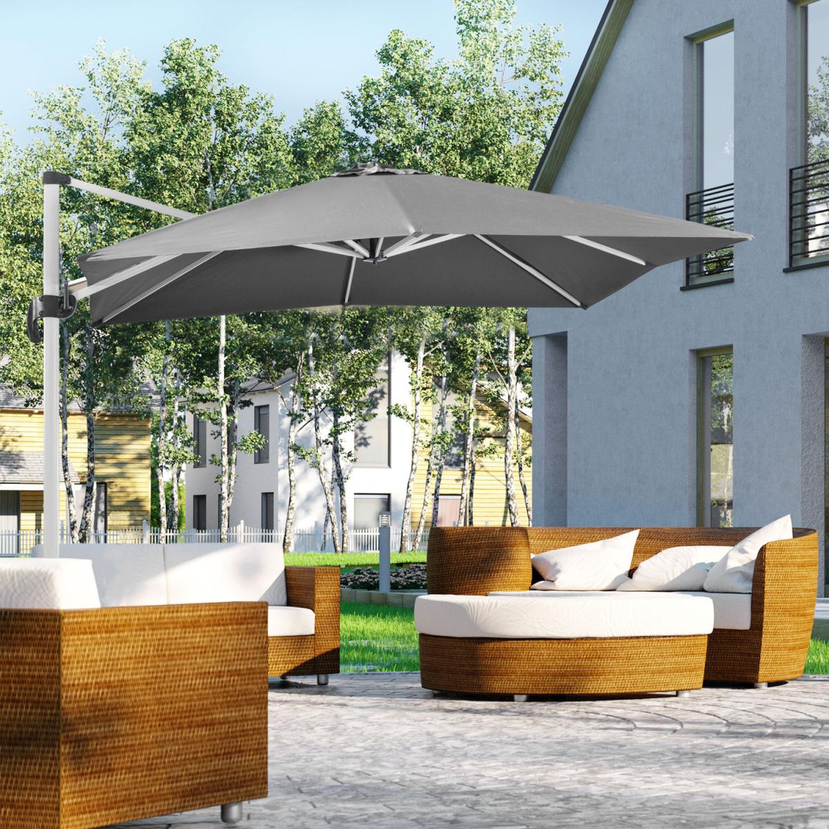 Square 3m Patio Parasol - Green – image 26