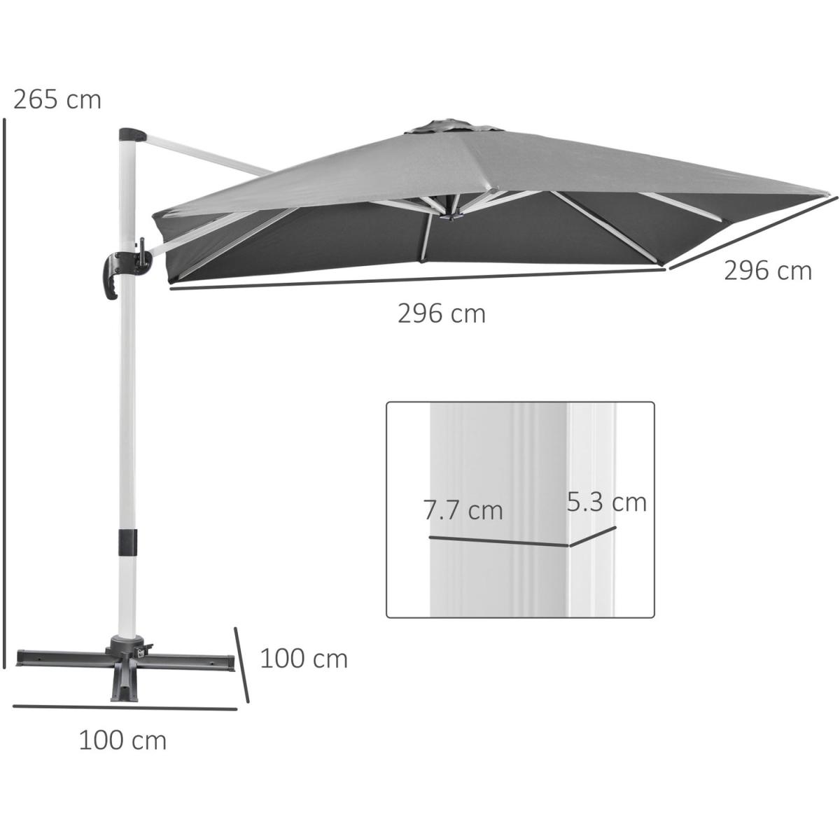 Square 3m Patio Parasol - Green – image 27