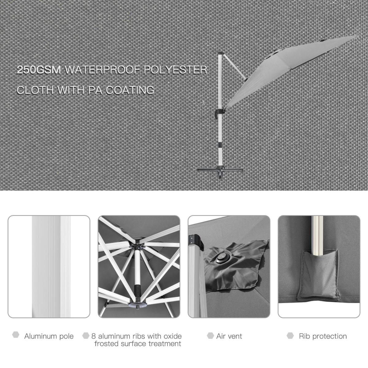 Square 3m Patio Parasol - Green – image 29