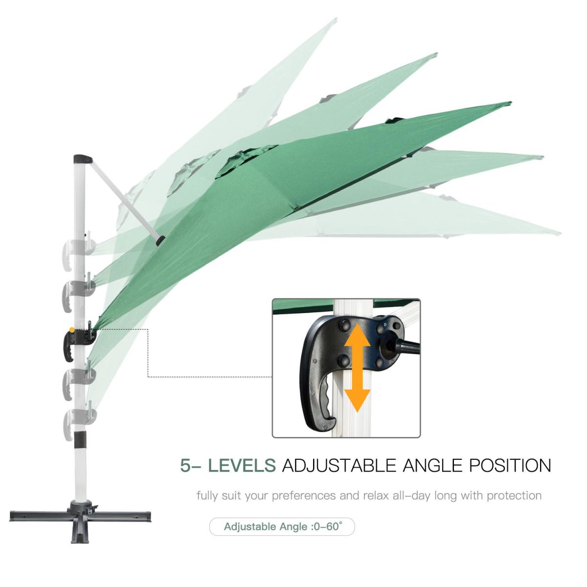Square 3m Patio Parasol - Green – image 36