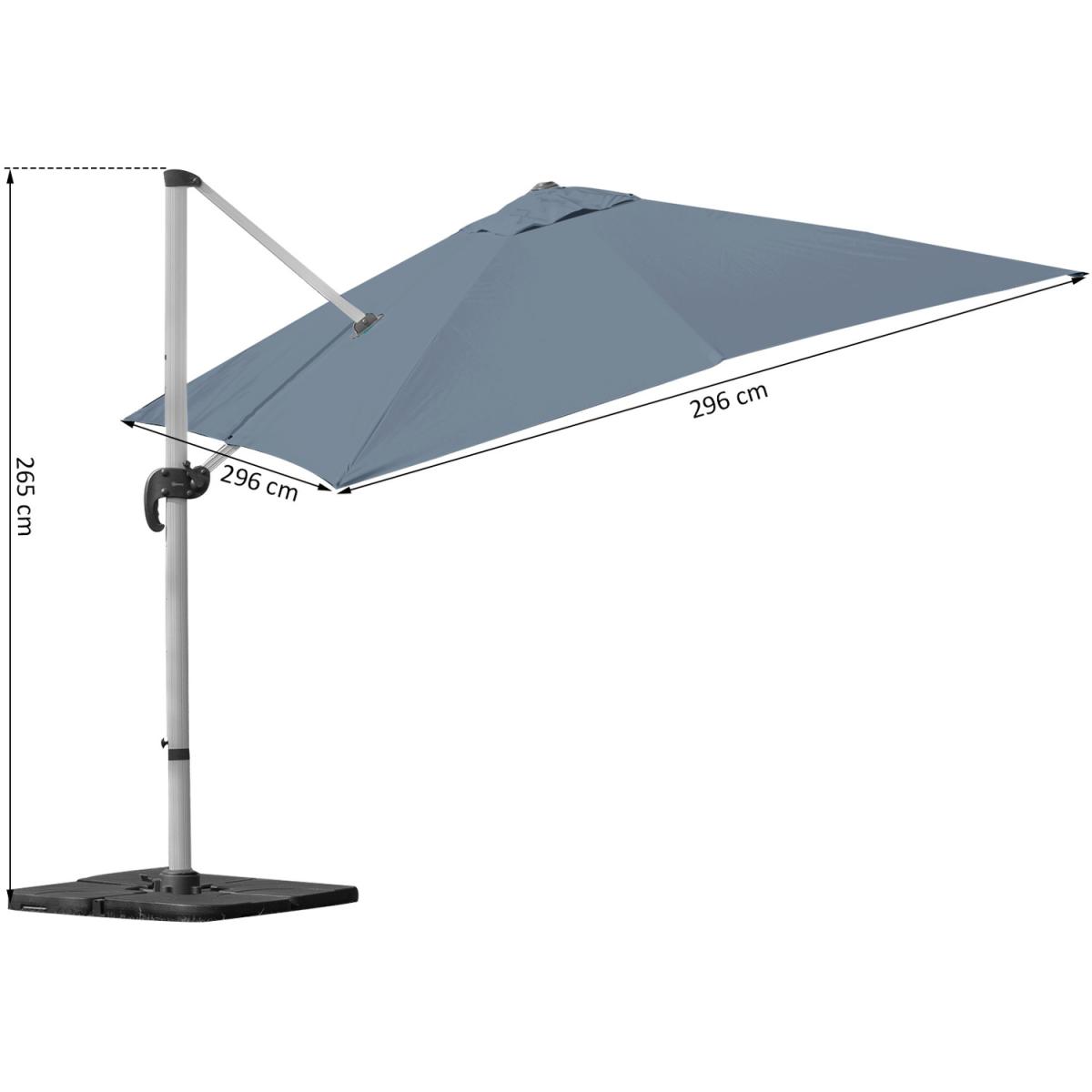 Square 3m Patio Parasol - Green – image 9
