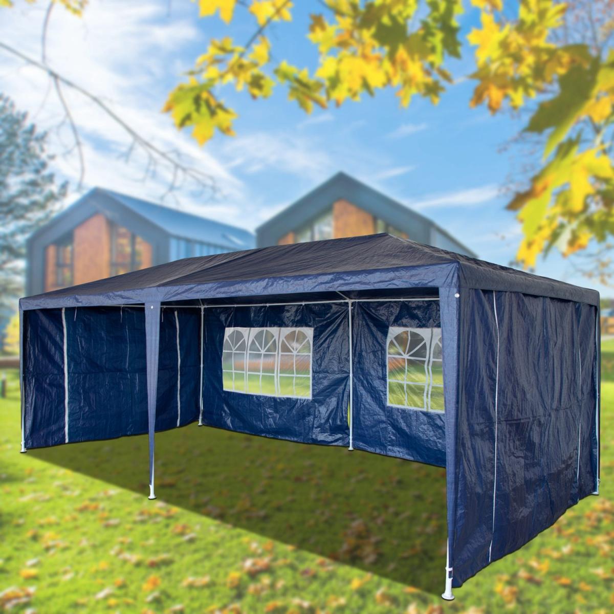 BIRCHTREE Gazebo PE 3X6M PEG02 - Blue – image 2
