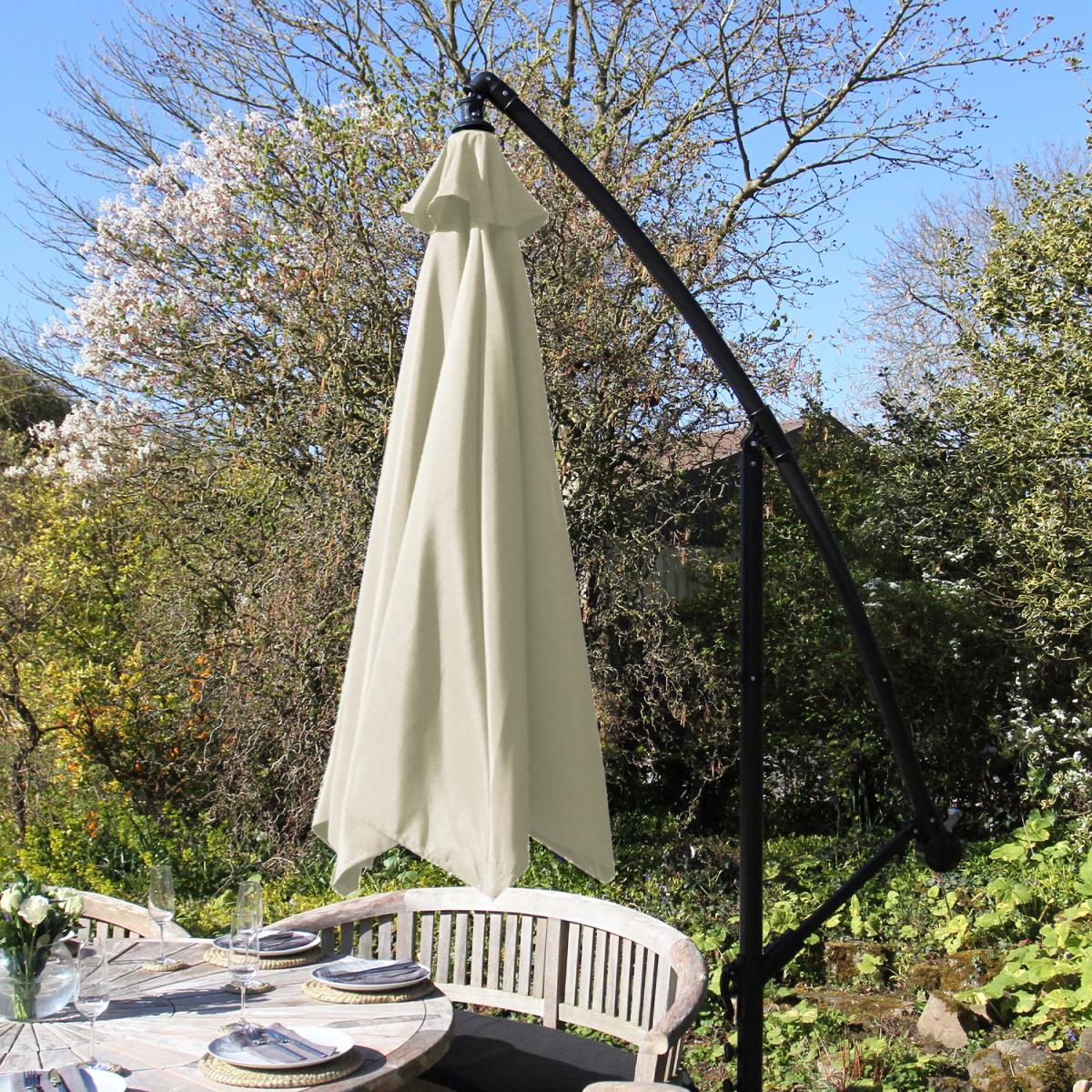 Cream Cantilever Parasol - Neutral – image 2