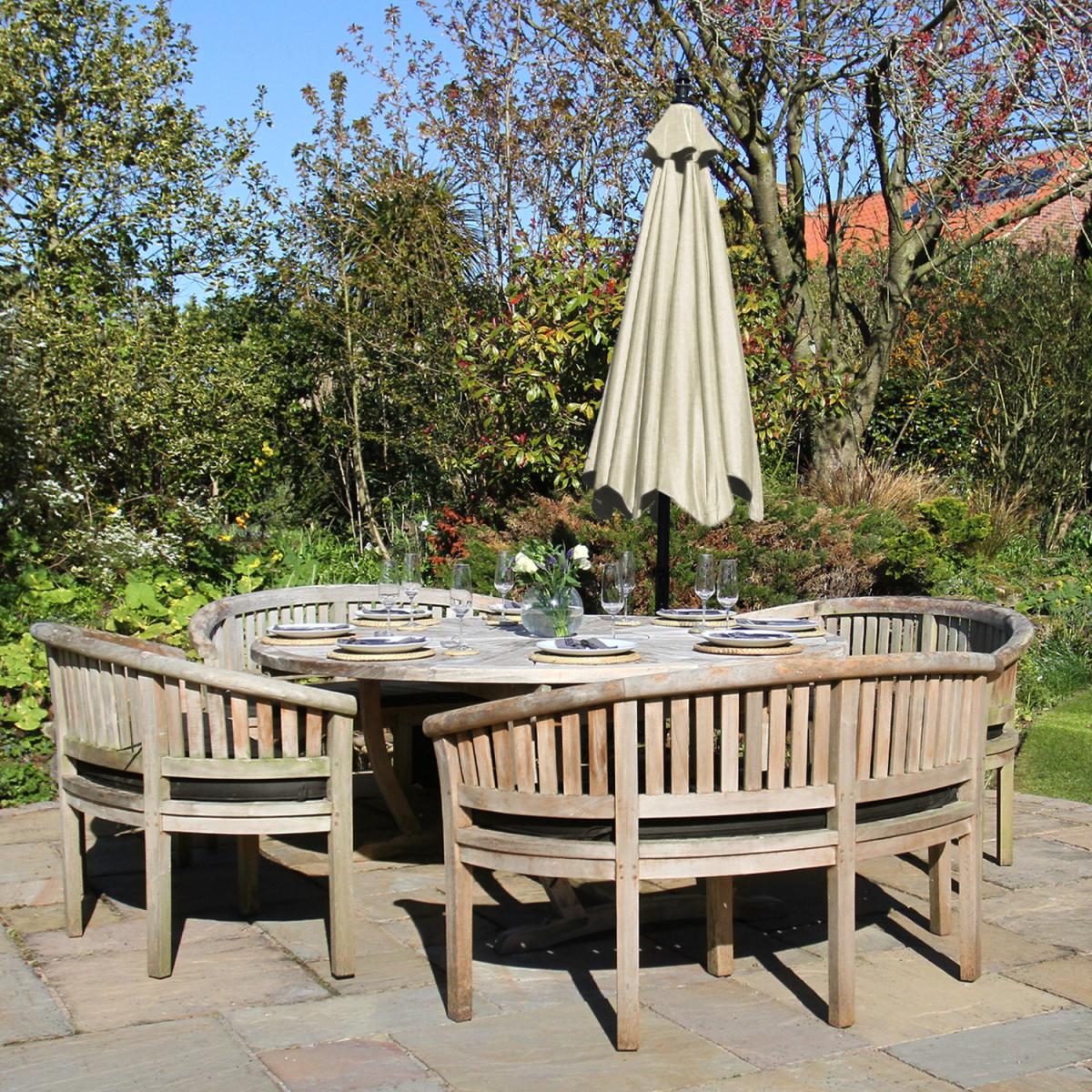 Cream Cantilever Parasol - Neutral – image 3