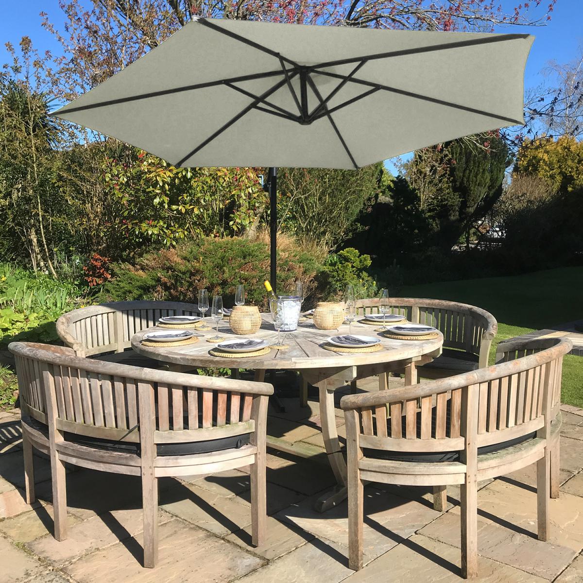 Cream Cantilever Parasol - Neutral – image 1