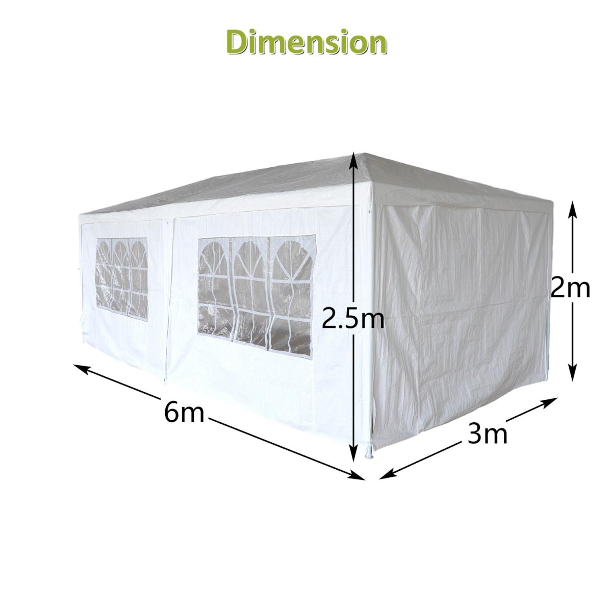 BIRCHTREE Gazebo PE 3X6M PEG02 - White – image 4