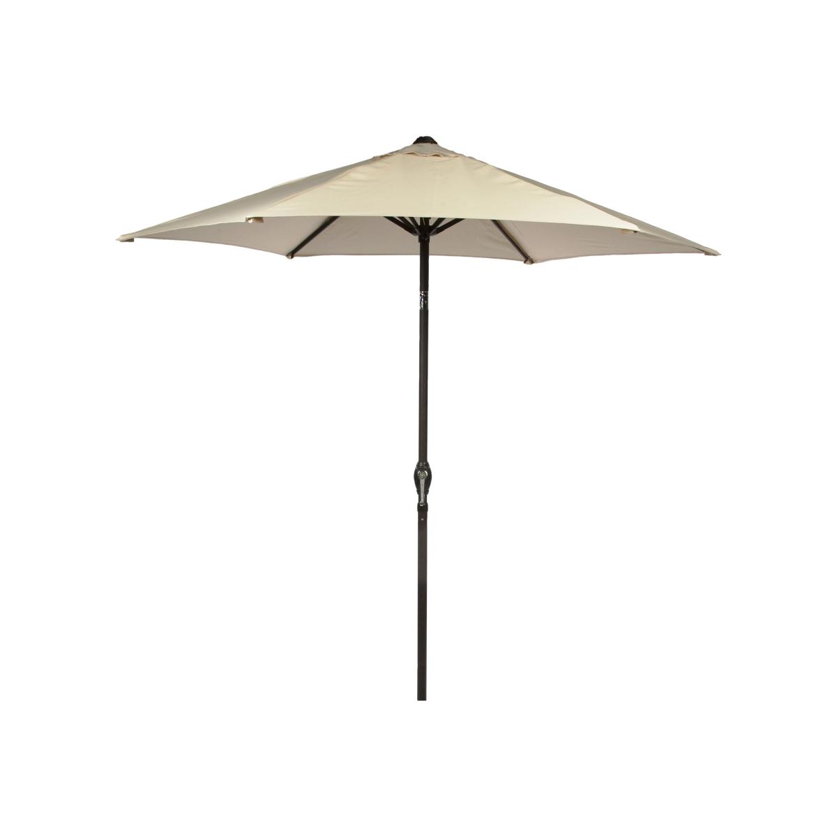 Bracken Outdoors Ecru 3m Crank and Tilt Round Garden Parasol Graphite pole - Round