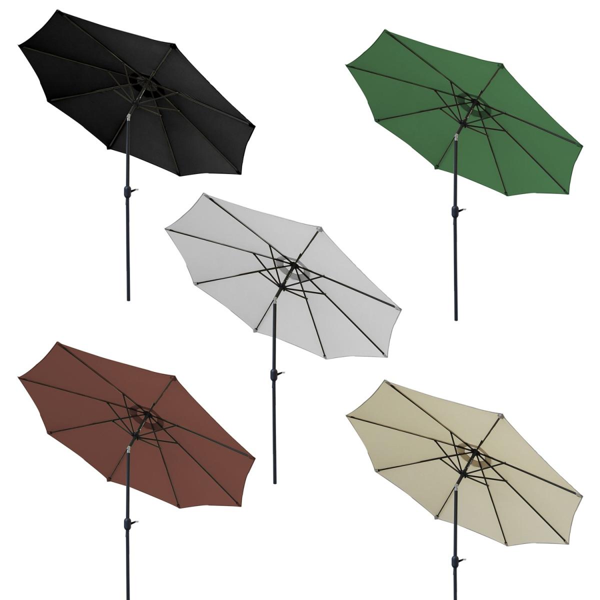 BIRCHTREE 3M Garden Parasol Tilt Crank Umbrella - Black – image 6