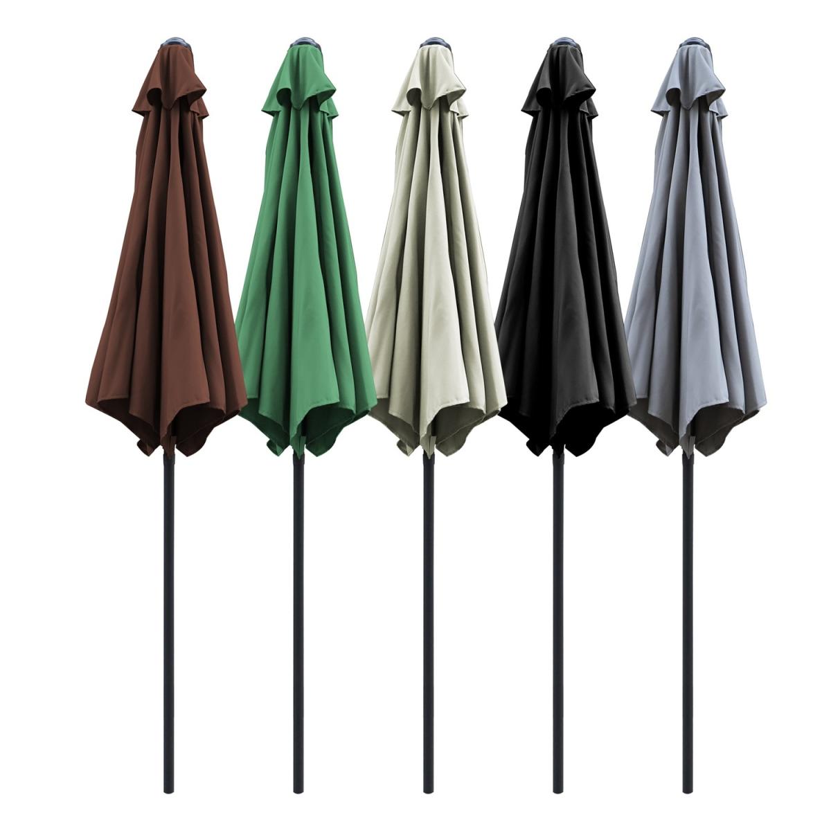 BIRCHTREE 3M Garden Parasol Tilt Crank Umbrella - Black – image 7